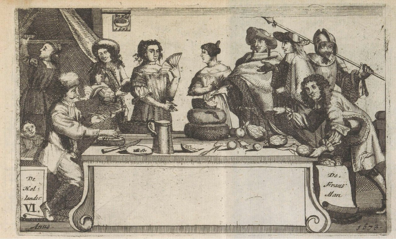 De Fransman en de Hollander, 1673 door Anonymous