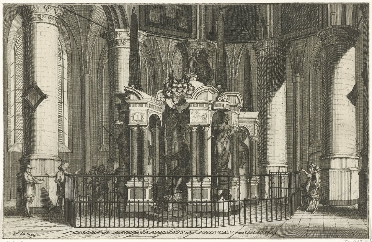 De graftombe van Willem van Oranje, 1623 Tombe ofte Begraefplaets der Princen van Orange door Anonymous