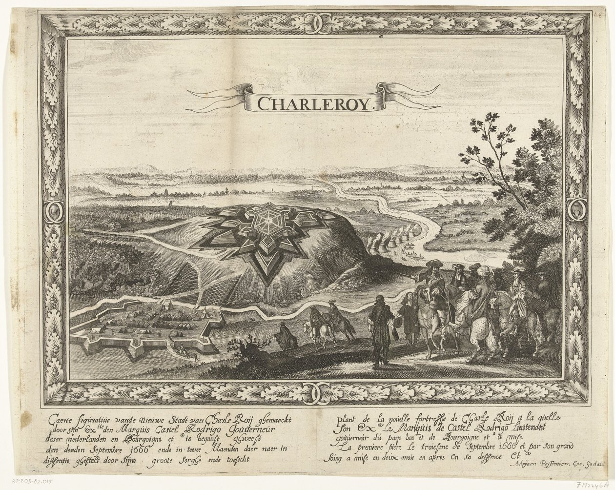 De nieuwe vesting van Charleroi, 1666 door Anonymous