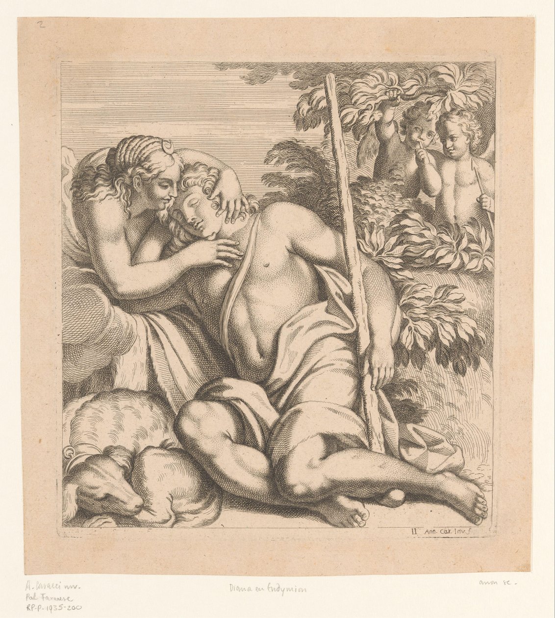 Diana en Endymion door Anonymous