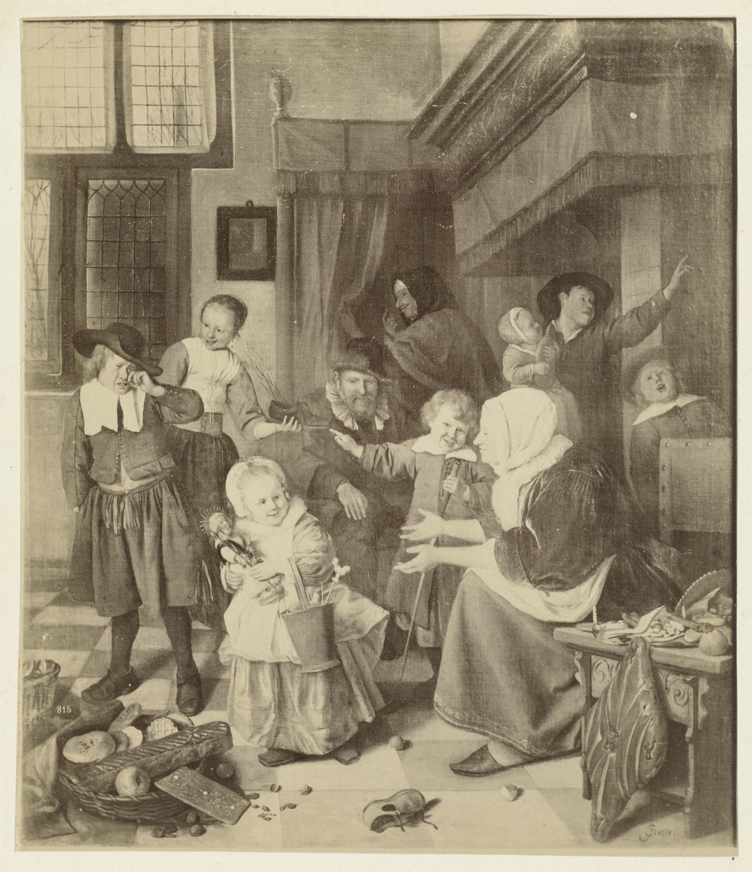 Het Sint-Nicolaasfeest door Jan Steen door Anonymous