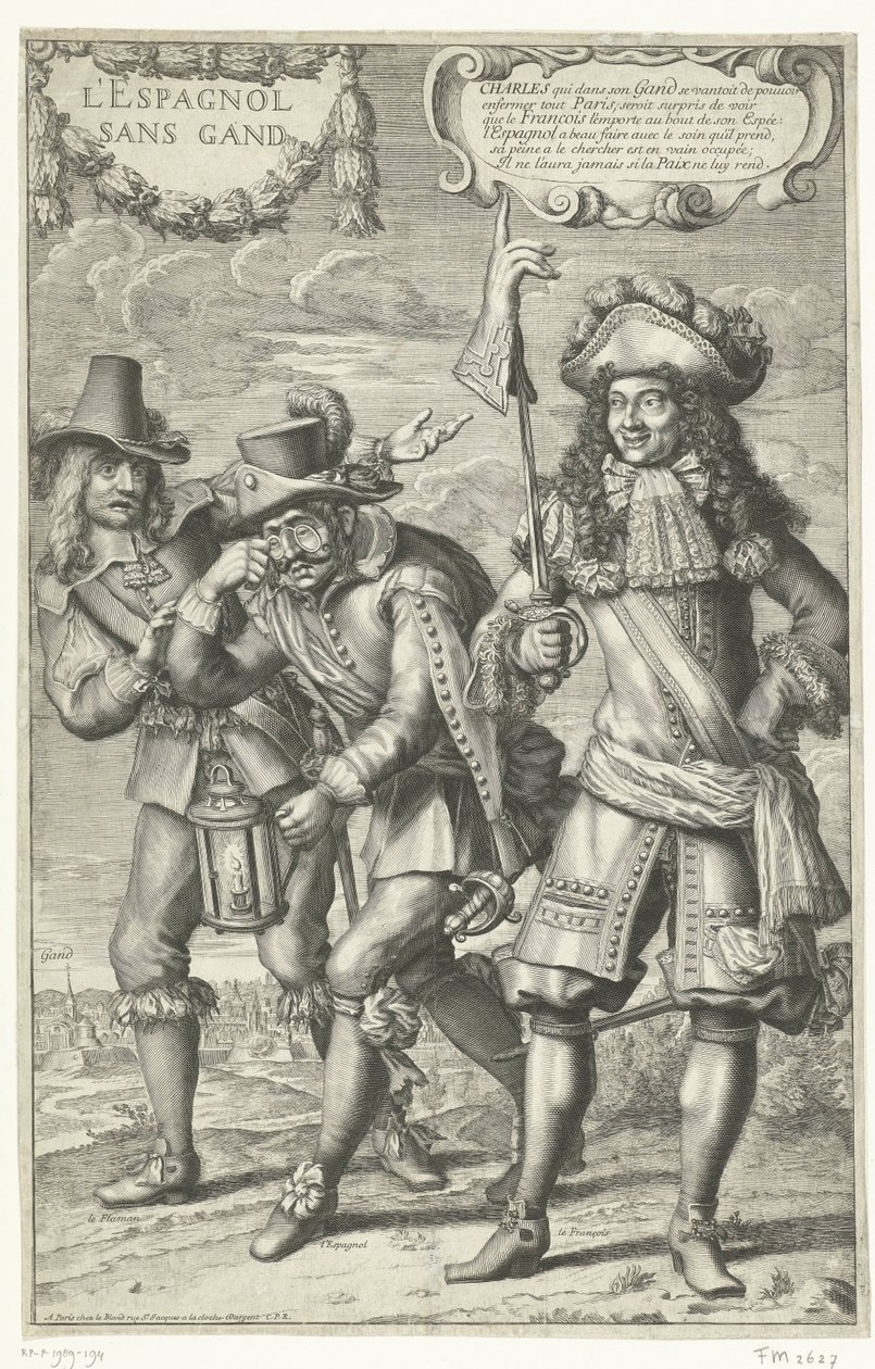 Franse spotprent op het verlies van Gent, 1678 door Anonymous