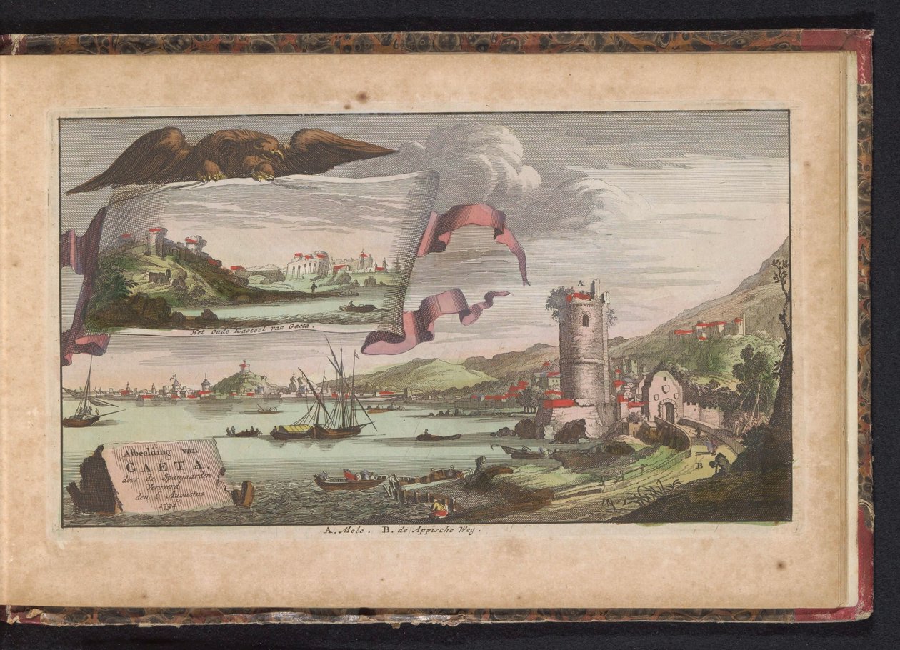 Gezicht op Gaeta, 1734 door Anonymous