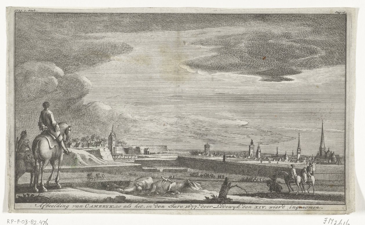 Gezicht op Kamerijk, 1677 door Anonymous