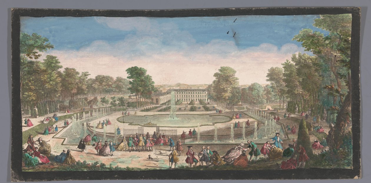 Gezicht op de Orangerie van het Château de Saint-Cloud door Anonymous
