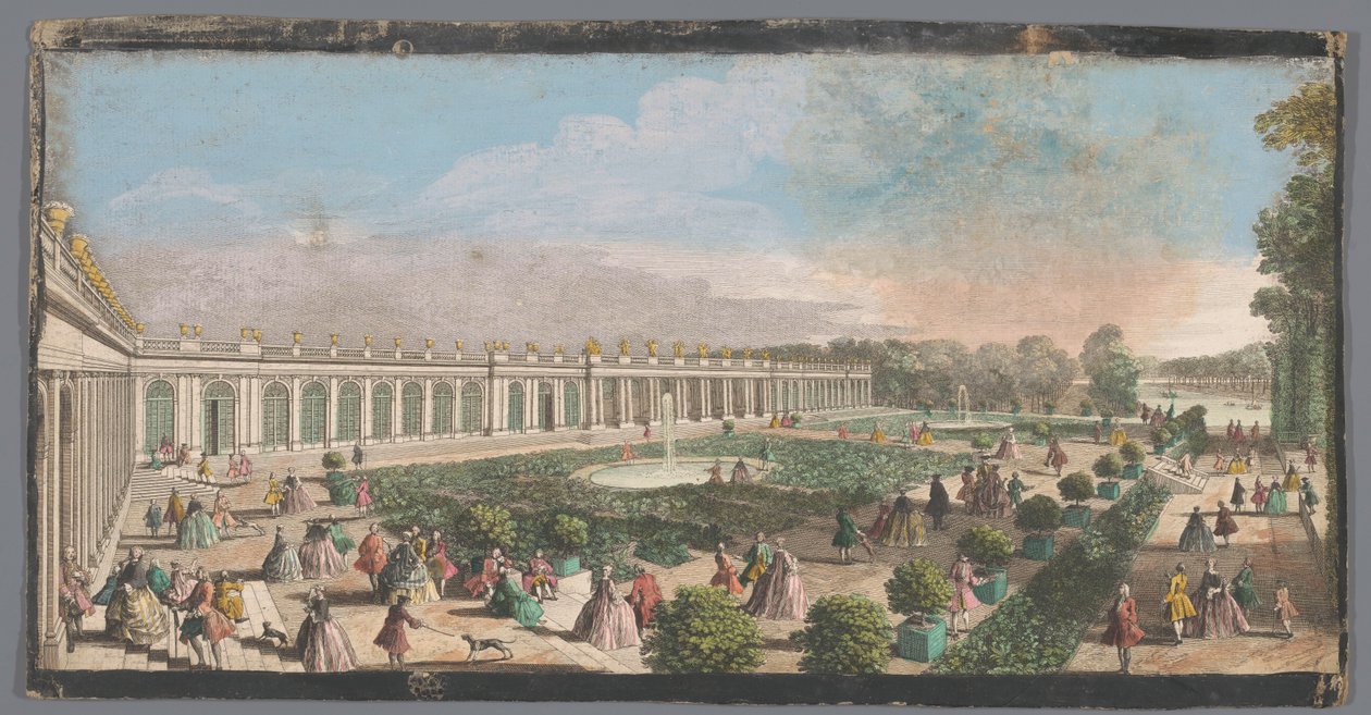 Gezicht op het Grand Trianon in de Tuin van Versailles door Anonymous