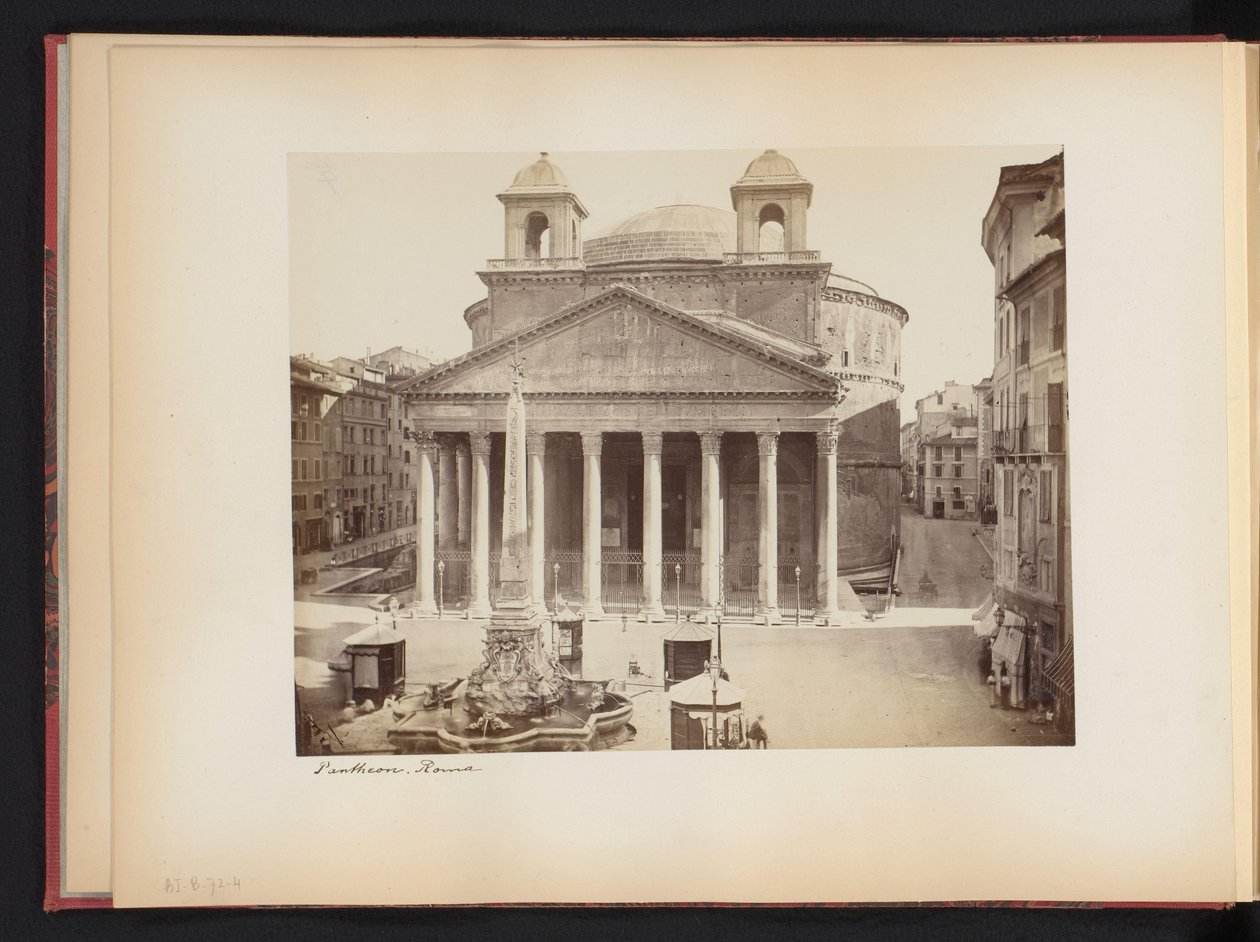 Gezicht op het Pantheon te Rome, Italië door Anonymous