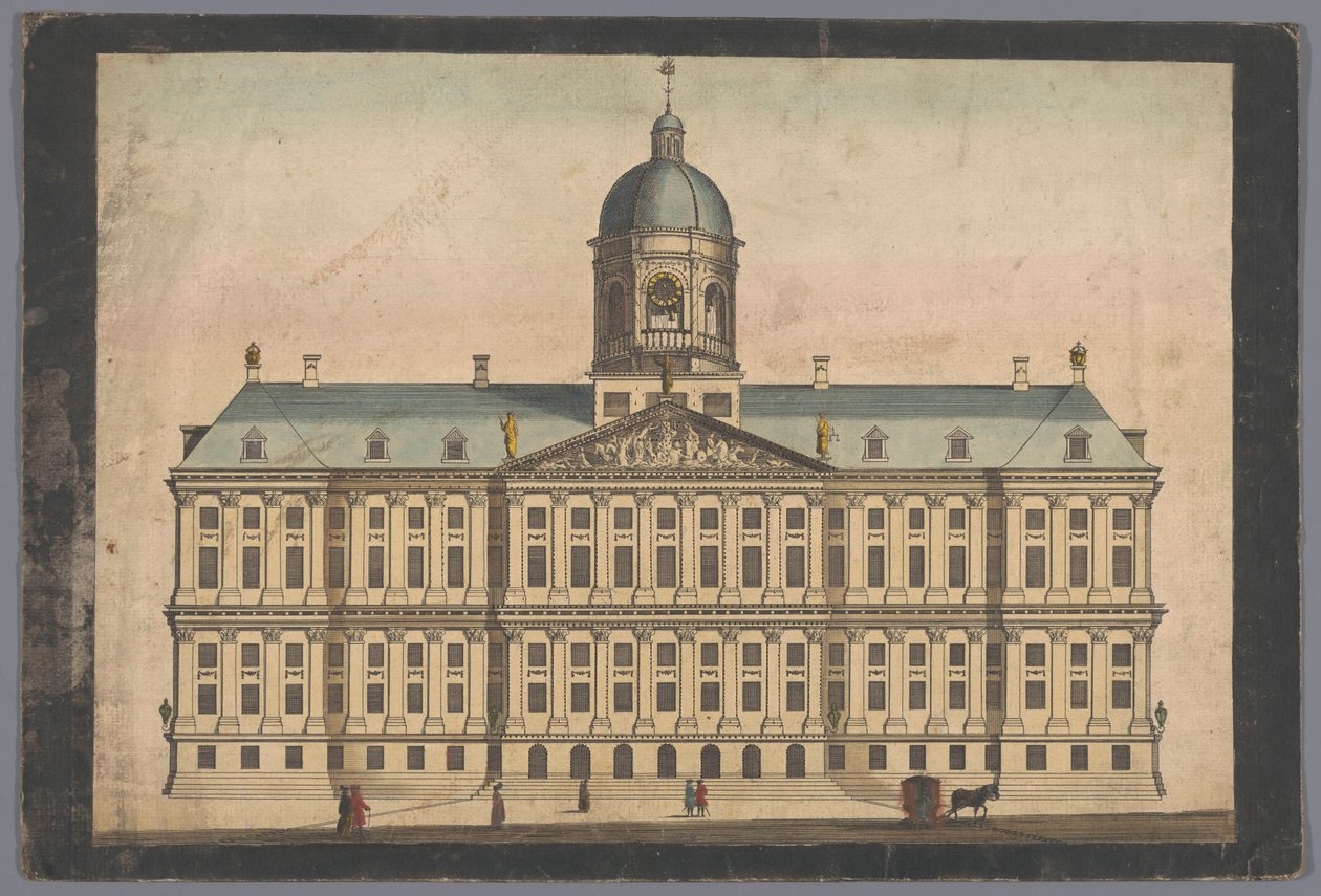 Gezicht op het Stadhuis te Amsterdam door Anonymous