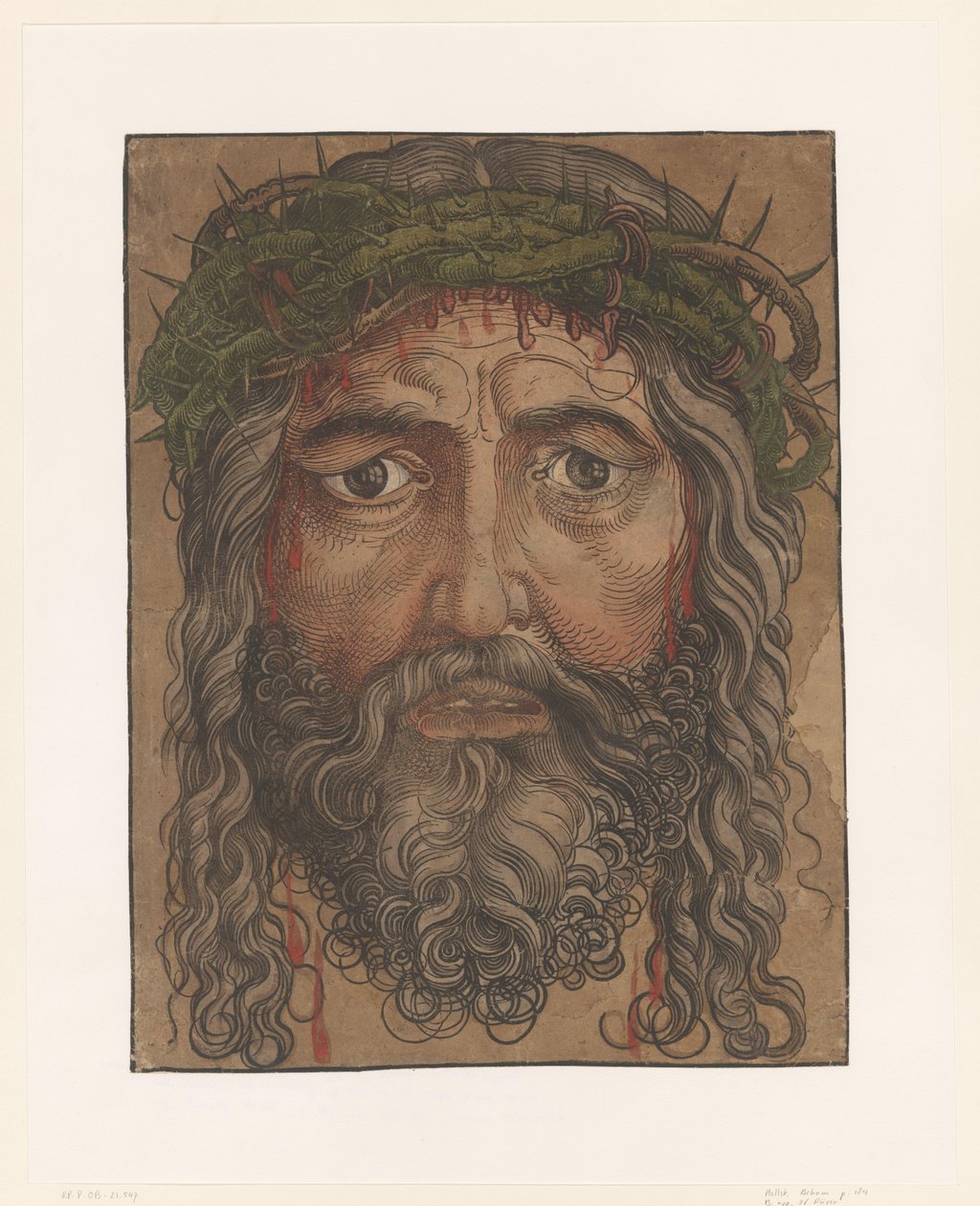 Gezicht van Christus met doornenkroon door Anonymous