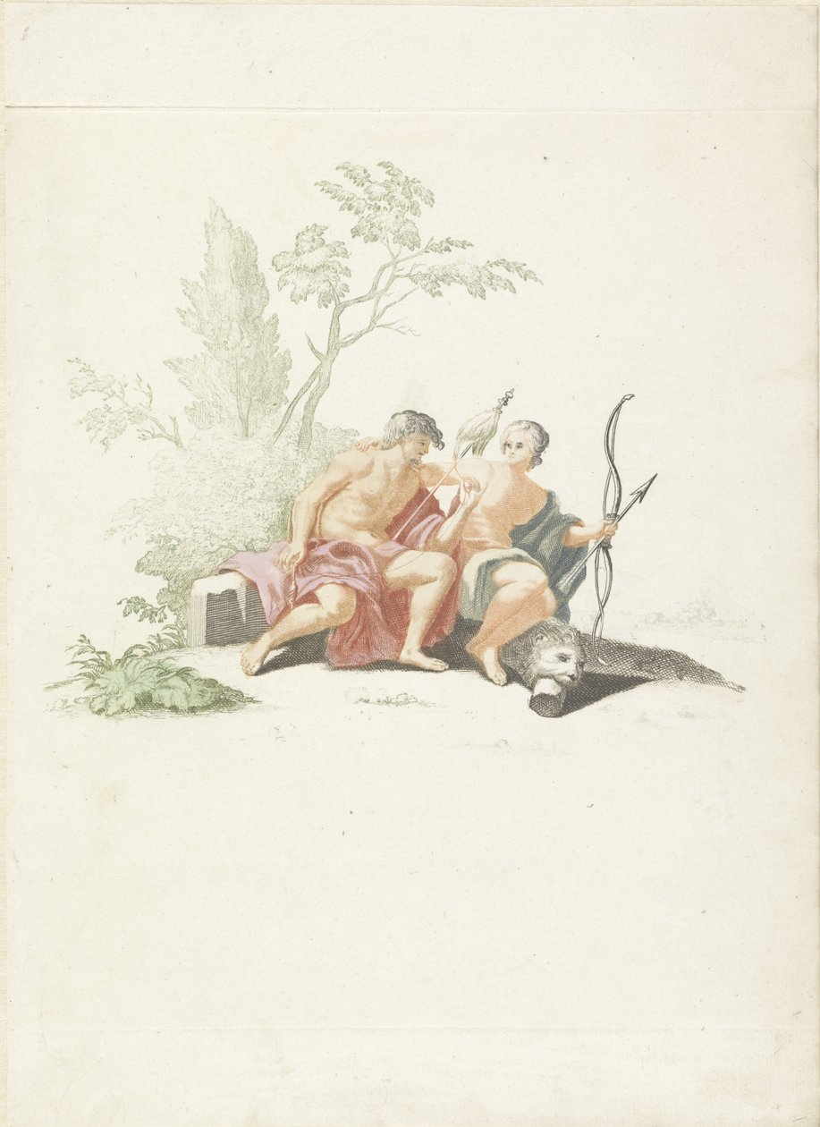 Hercules en Omphale door Anonymous