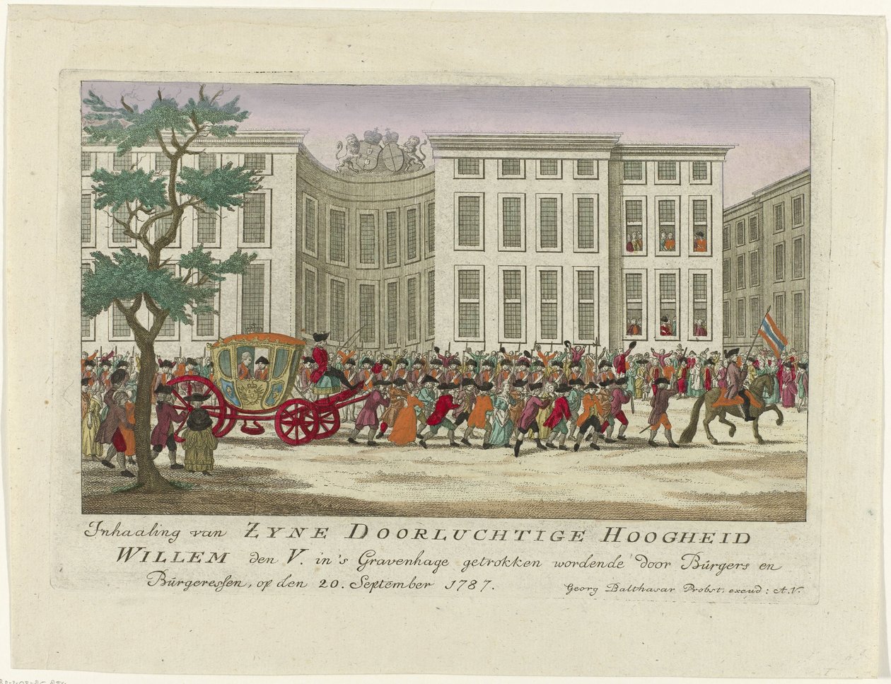 Inhaling van de prins van Oranje, 1787 door Anonymous