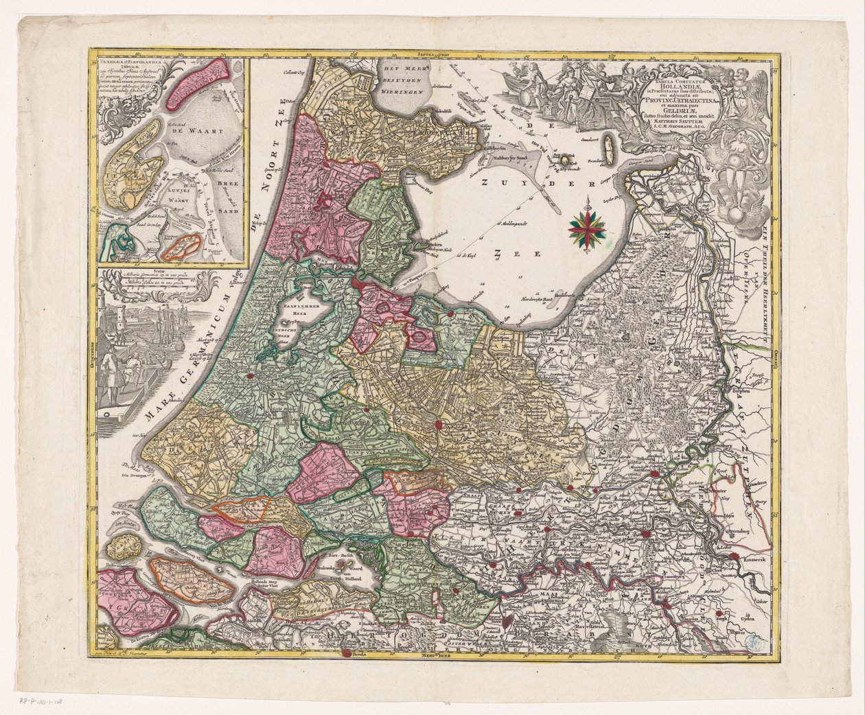 Kaart van Holland, Utrecht en een deel van Gelderland door Anonymous