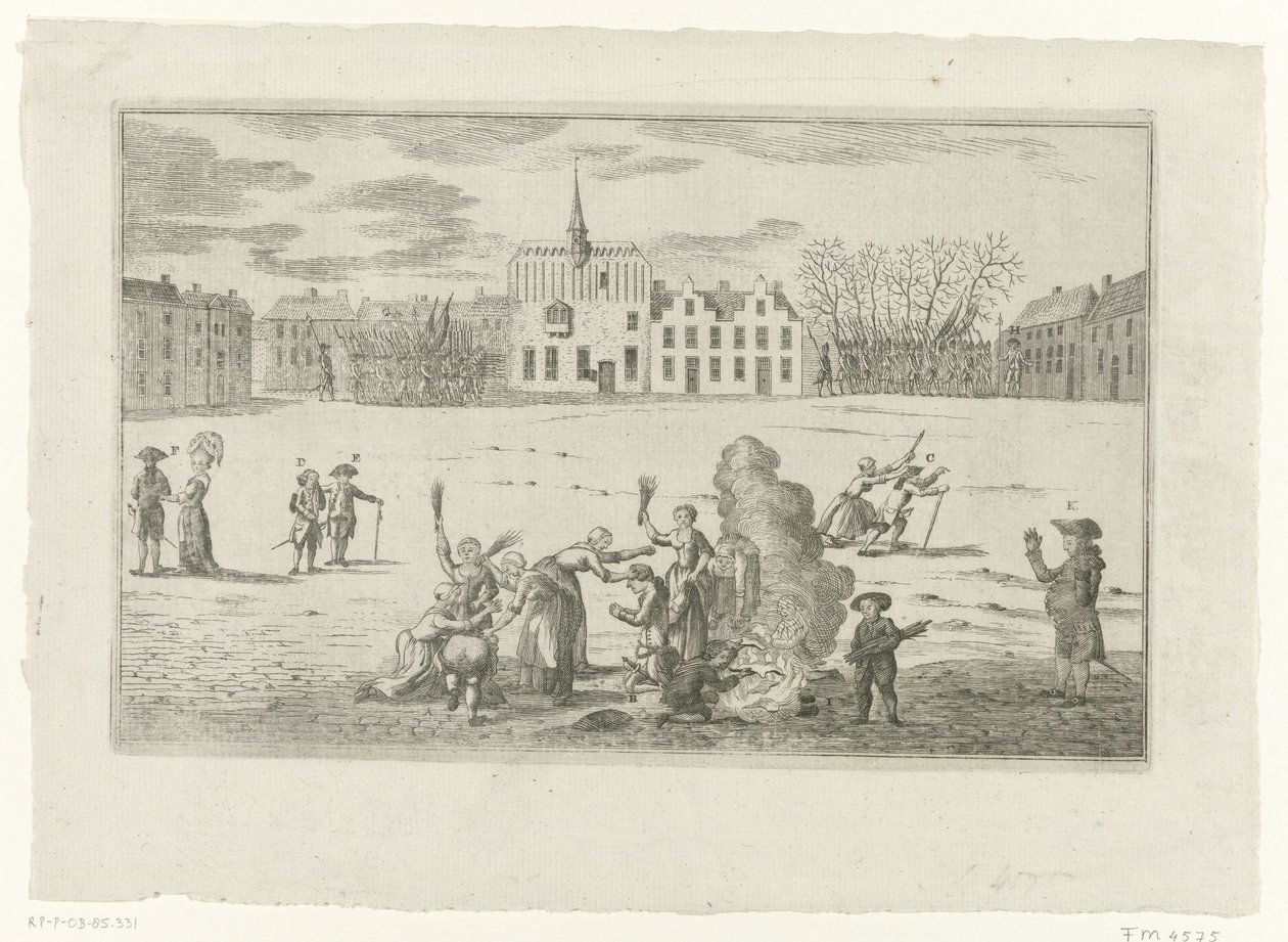 Kastijding van de Arnhemse burgemeesters Bentinck en Brantsen, 1784 door Anonymous