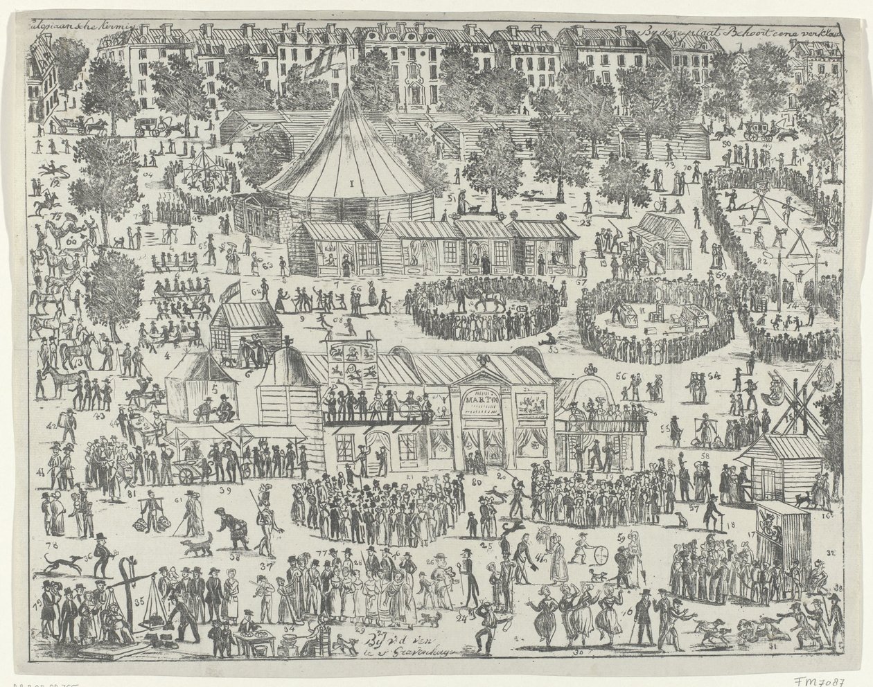Kermis op een plein te Den Haag, 1845 door Anonymous