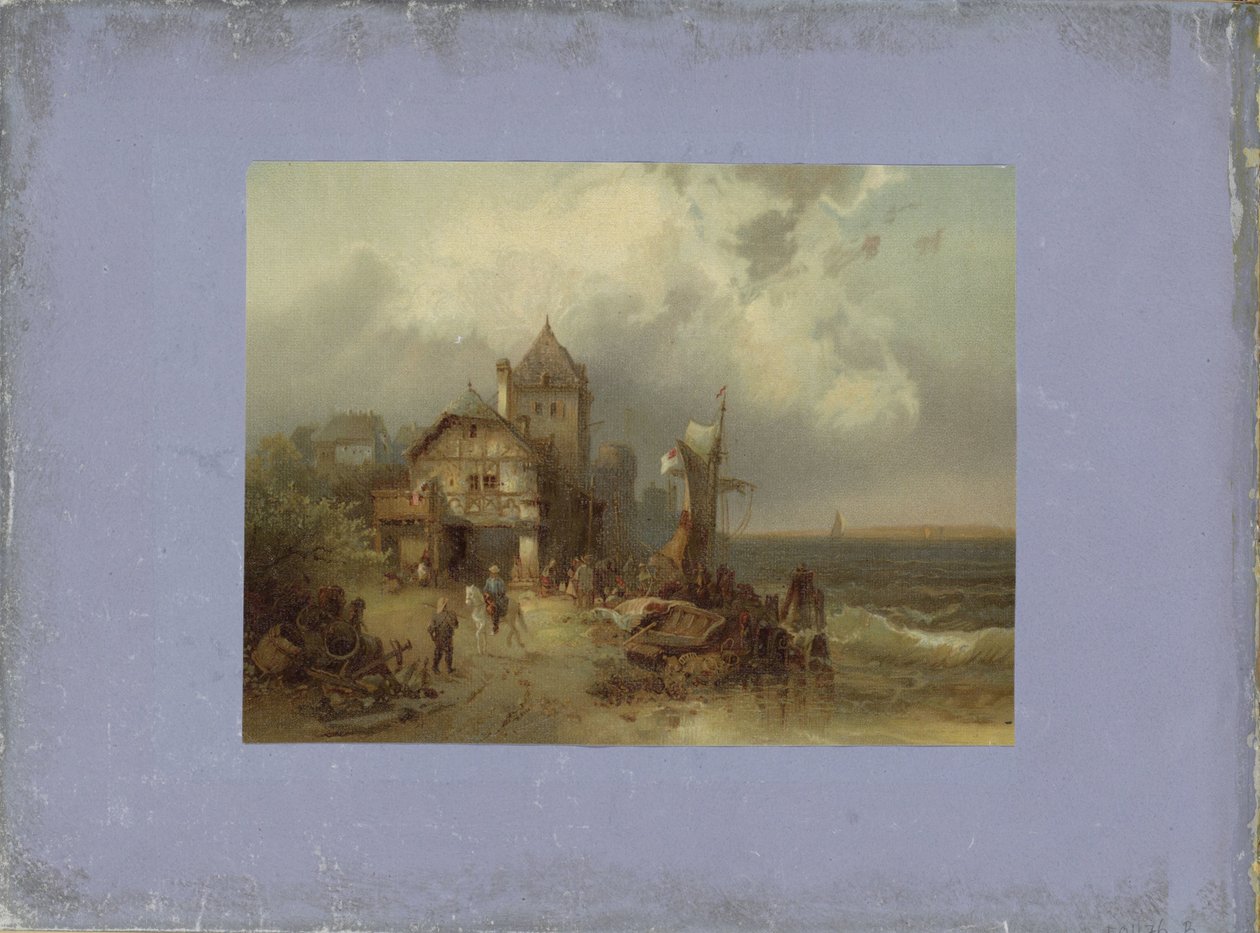 Landschap bij zee naar een schilderij door Anonymous