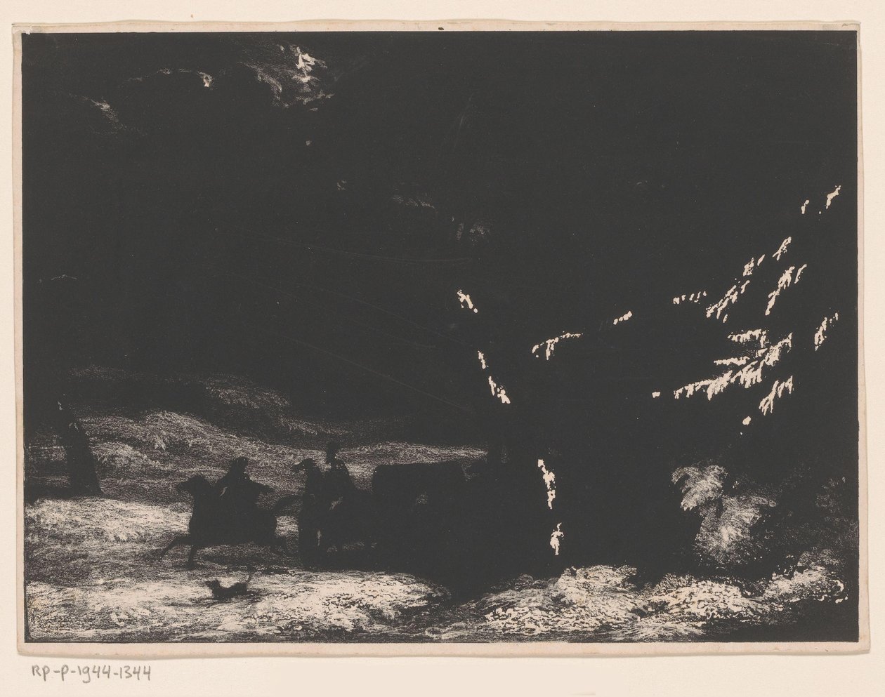 Landschap met ruiters door Anonymous