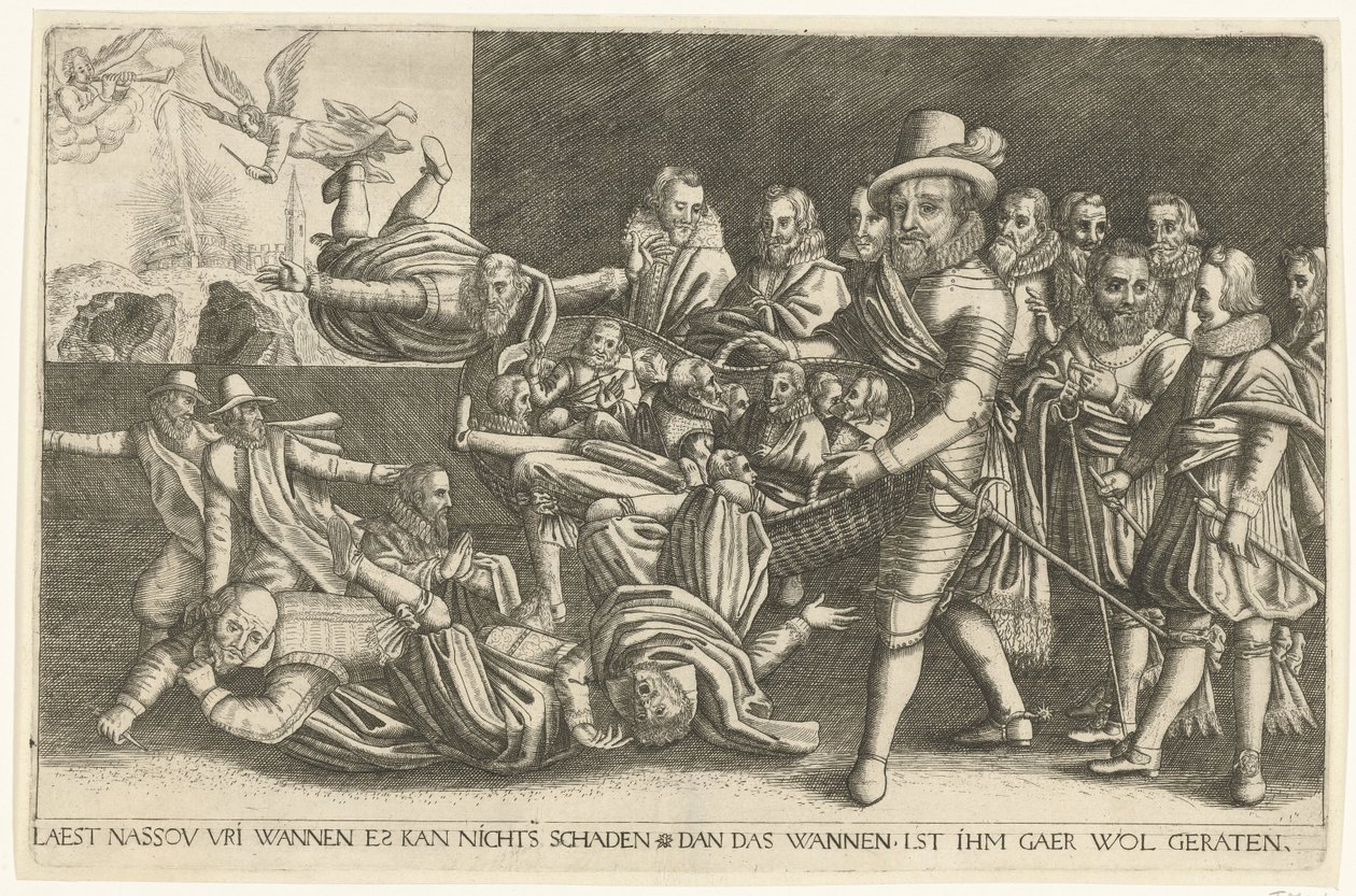 Maurits scheidt het kaf van het koren, 1618 door Anonymous