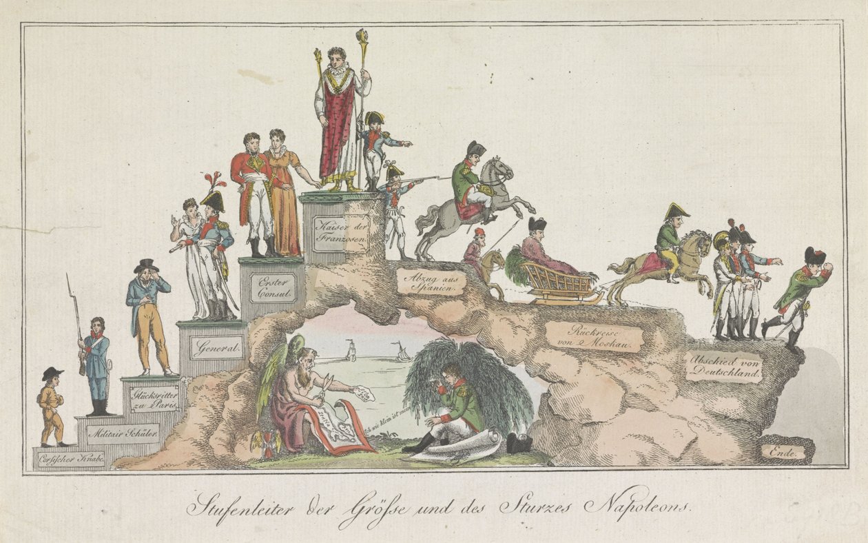 Napoleons levenstrap, 1814 door Anonymous