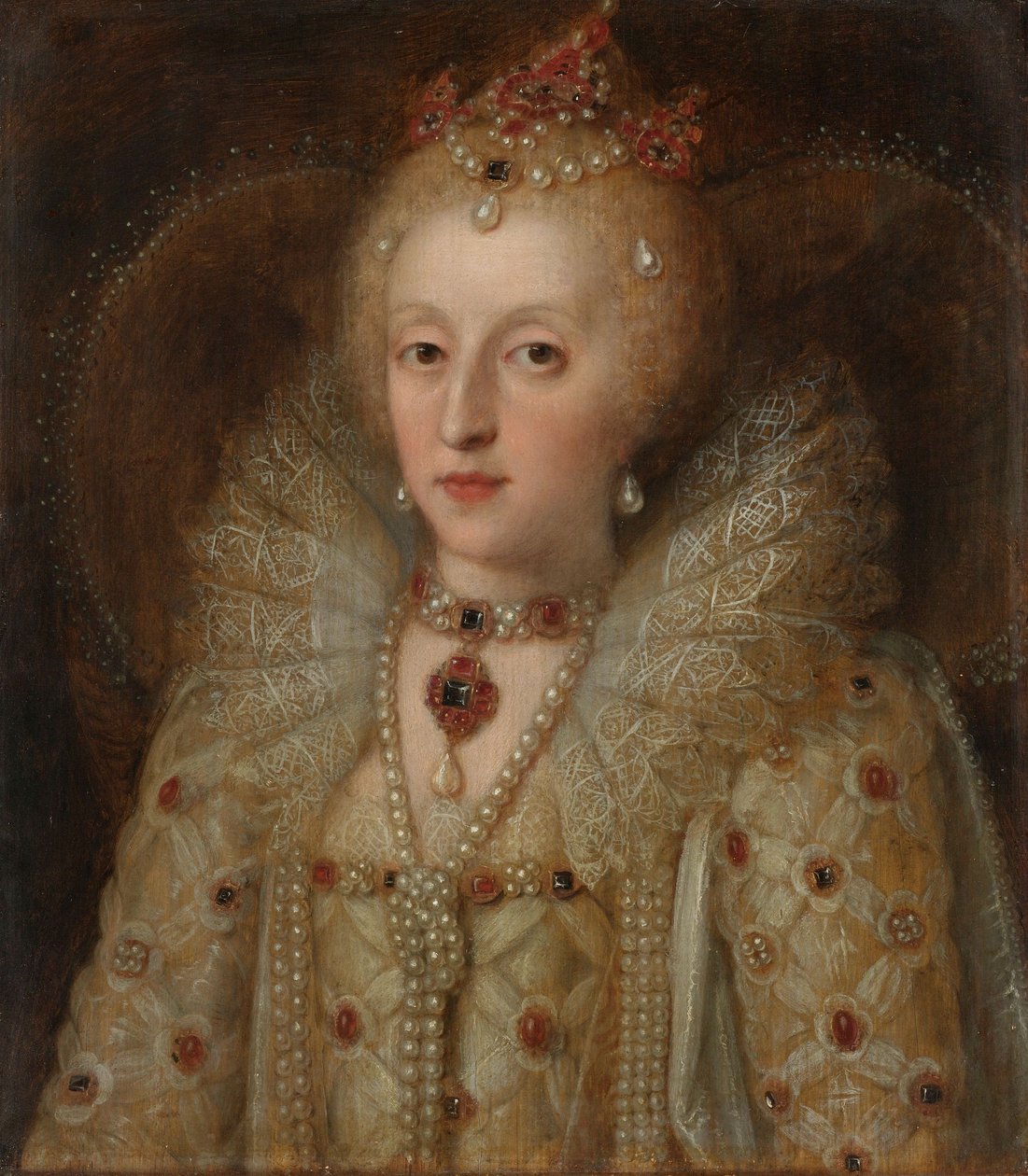 Portret van Elizabeth I, koningin van Engeland, 1550-99 door Anonymous