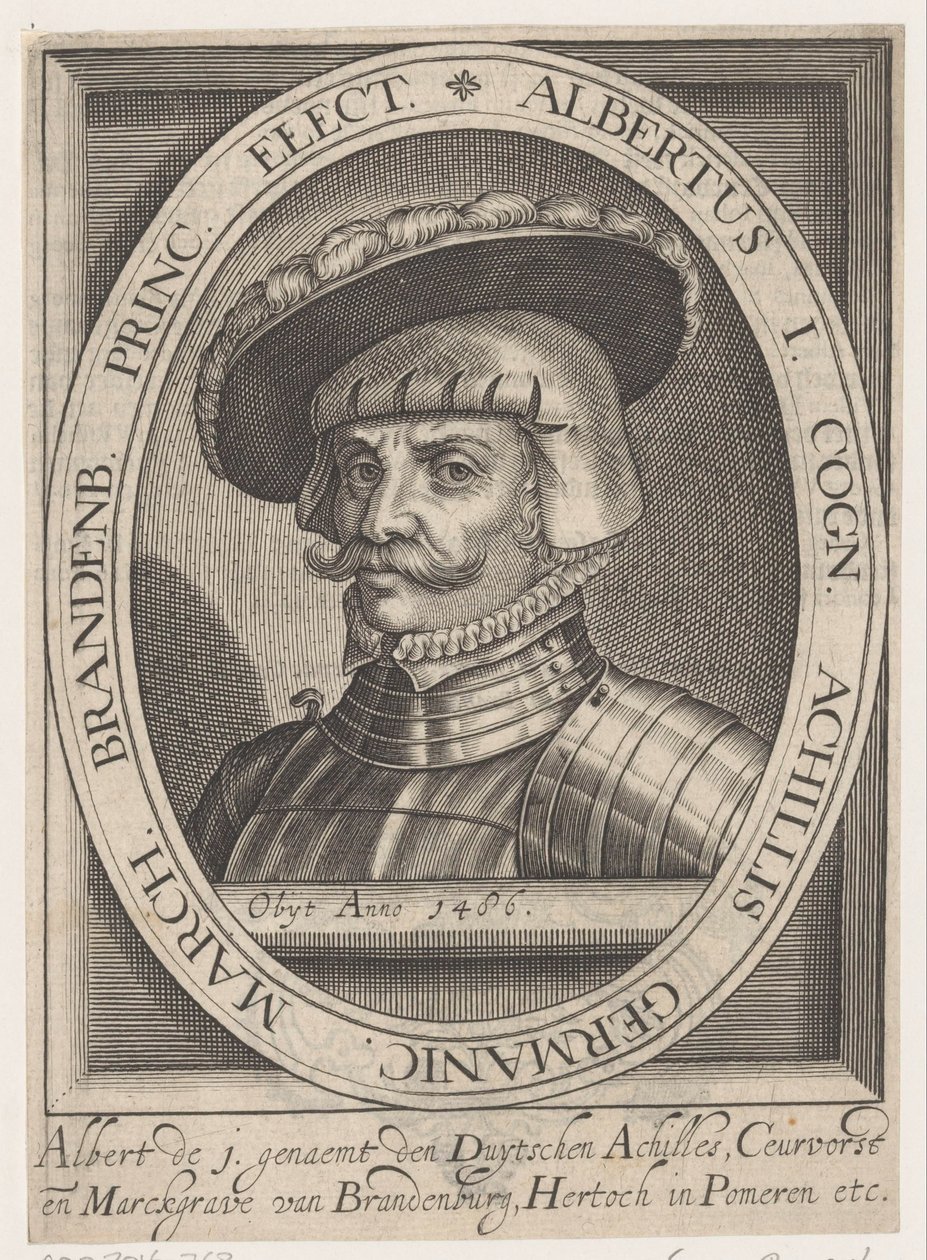 Portret van Albrecht III Achilles, keurvorst van Brandenburg door Anonymous