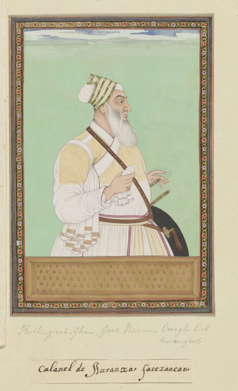Portret van Fath Jang Khan, de grootvizier van Aurangzeb door Anonymous