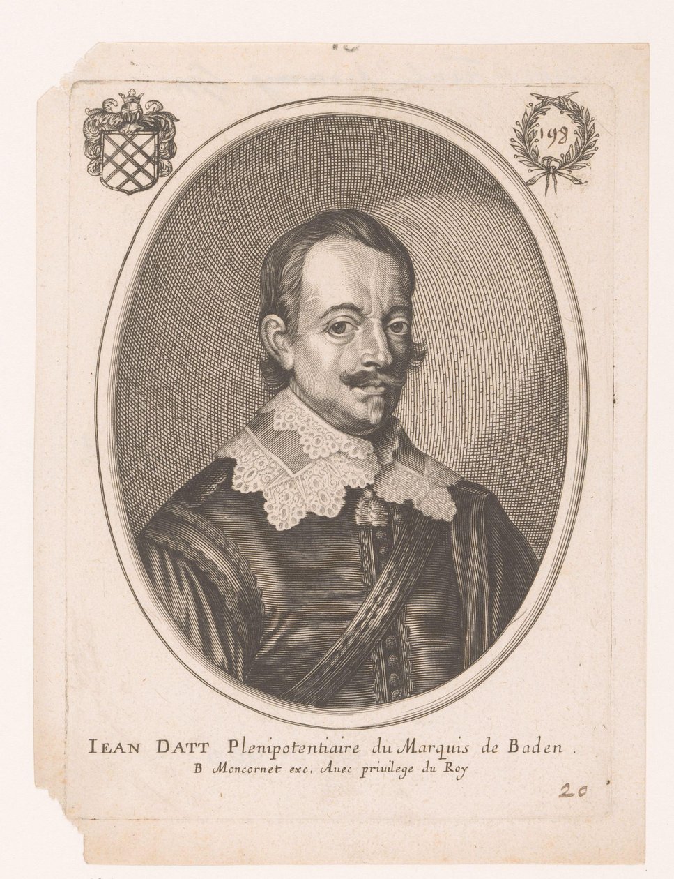 Portret van Jean Datt door Anonymous