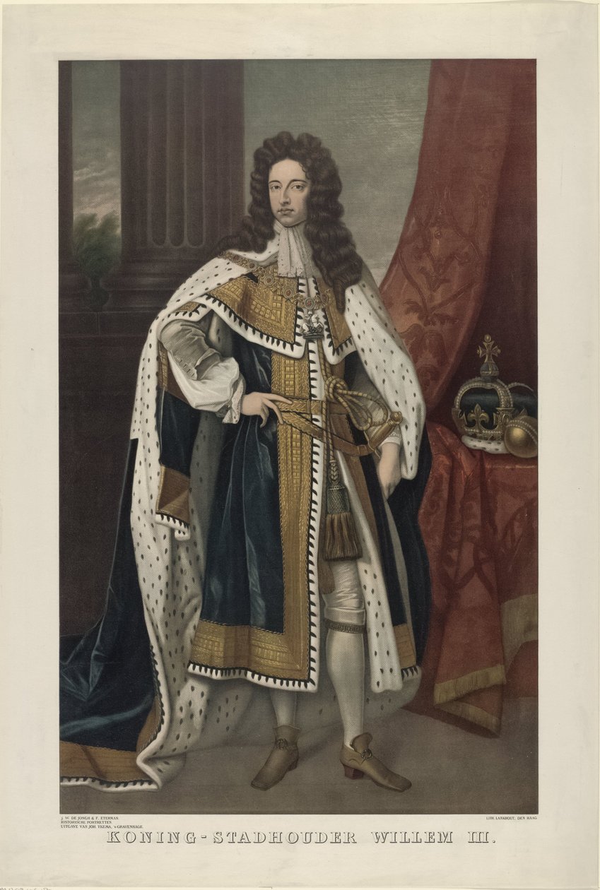Portret van Willem III, prins van Oranje Historische portretten door Anonymous