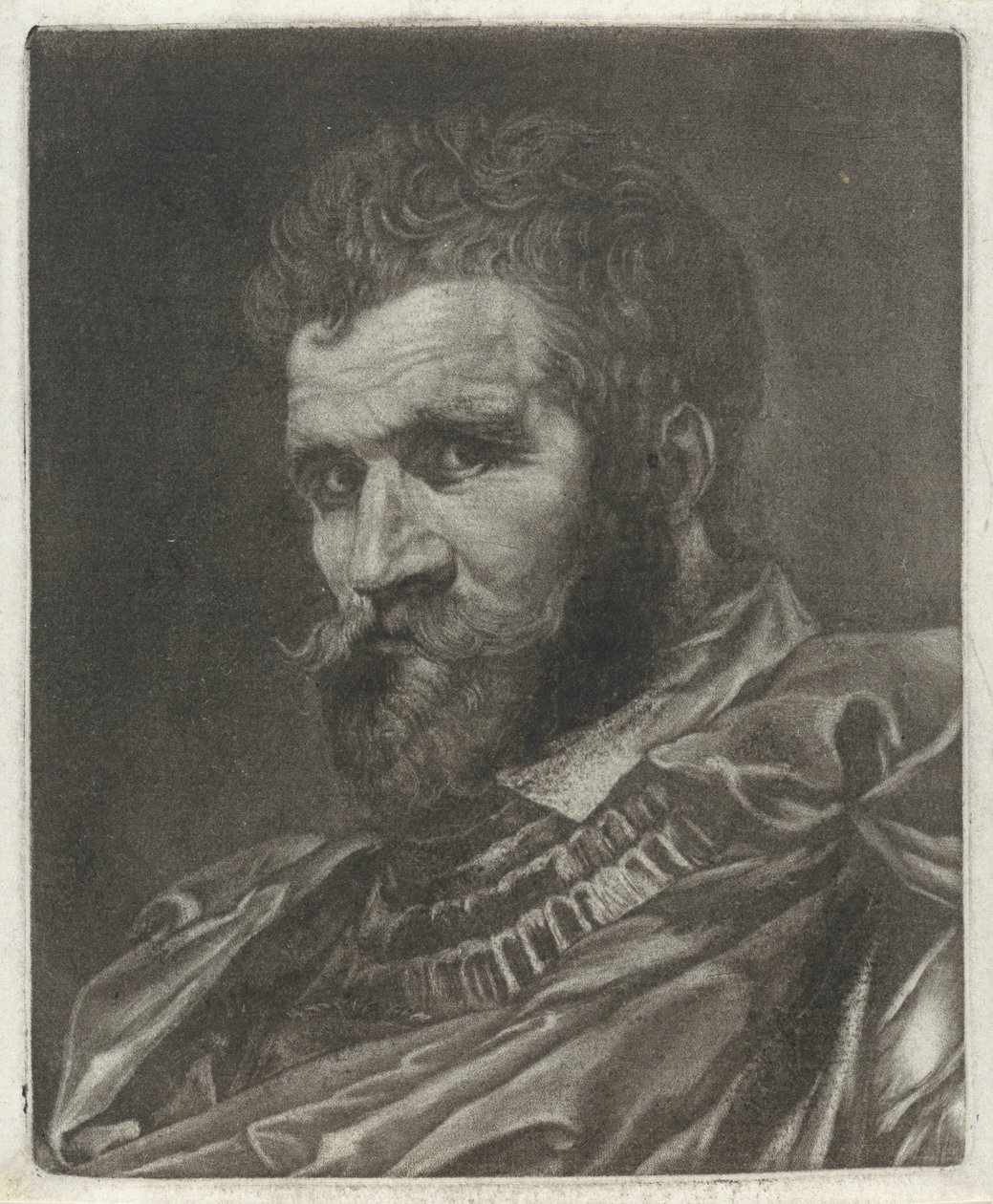 Portret van een onbekende man in wapenrusting door Anonymous