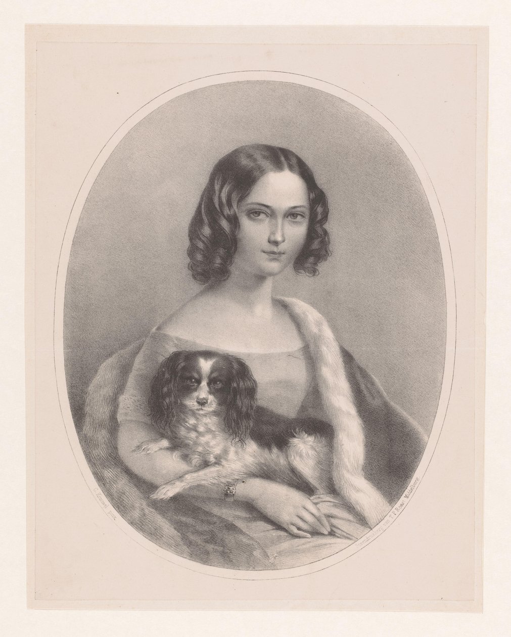Portret van onbekende vrouw door Anonymous