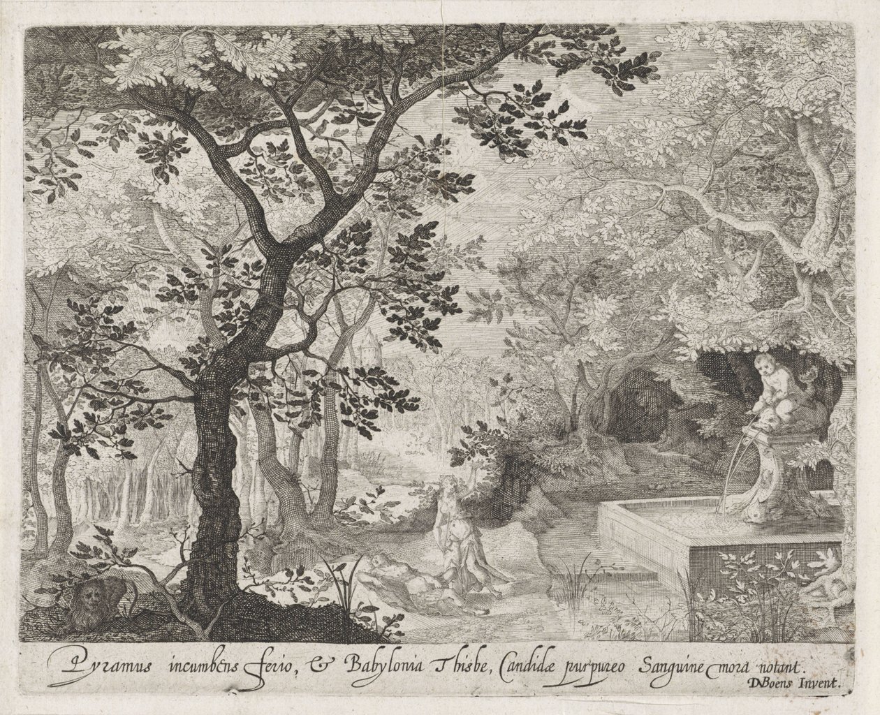 Pyramus en Thisbe door Anonymous