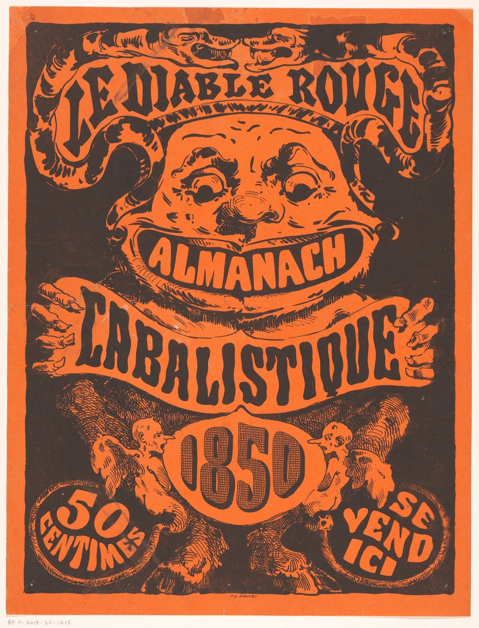 Reclamebiljet voor Le Diable Rouge door Anonymous