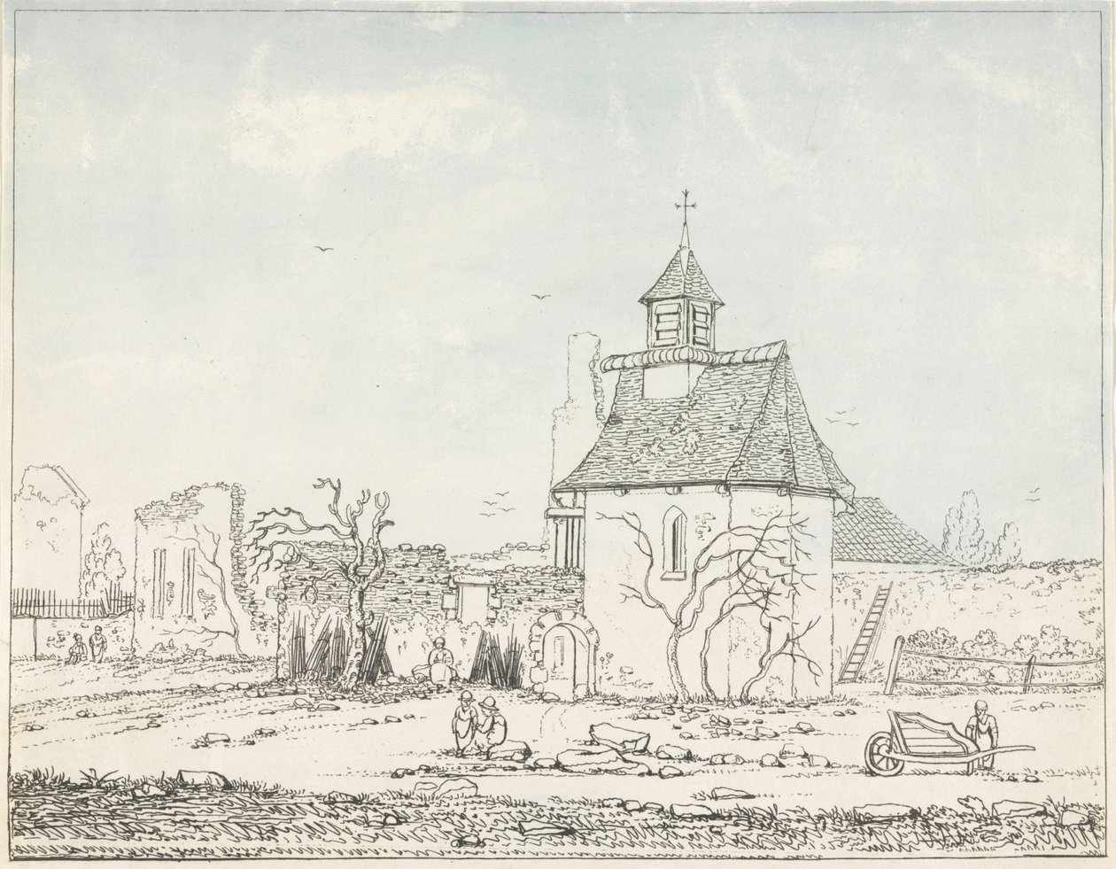 Ruïne van Hougoumont door Anonymous