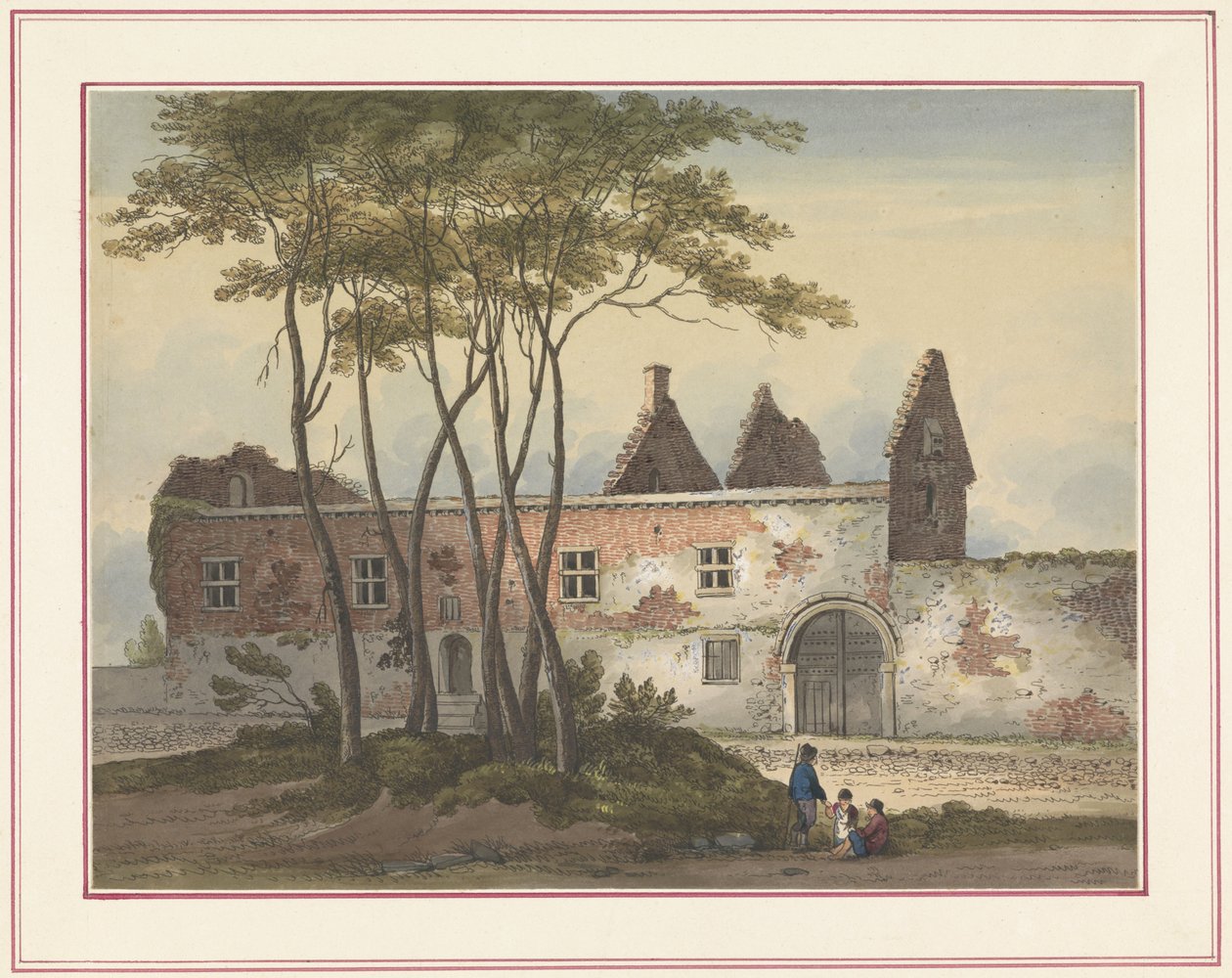 Ruïne van de hoeve van Le Caillou door Anonymous