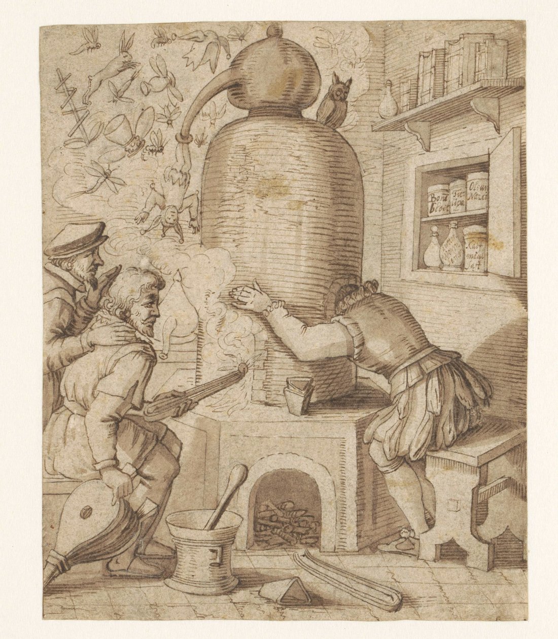 Satire op de alchemie door Anonymous
