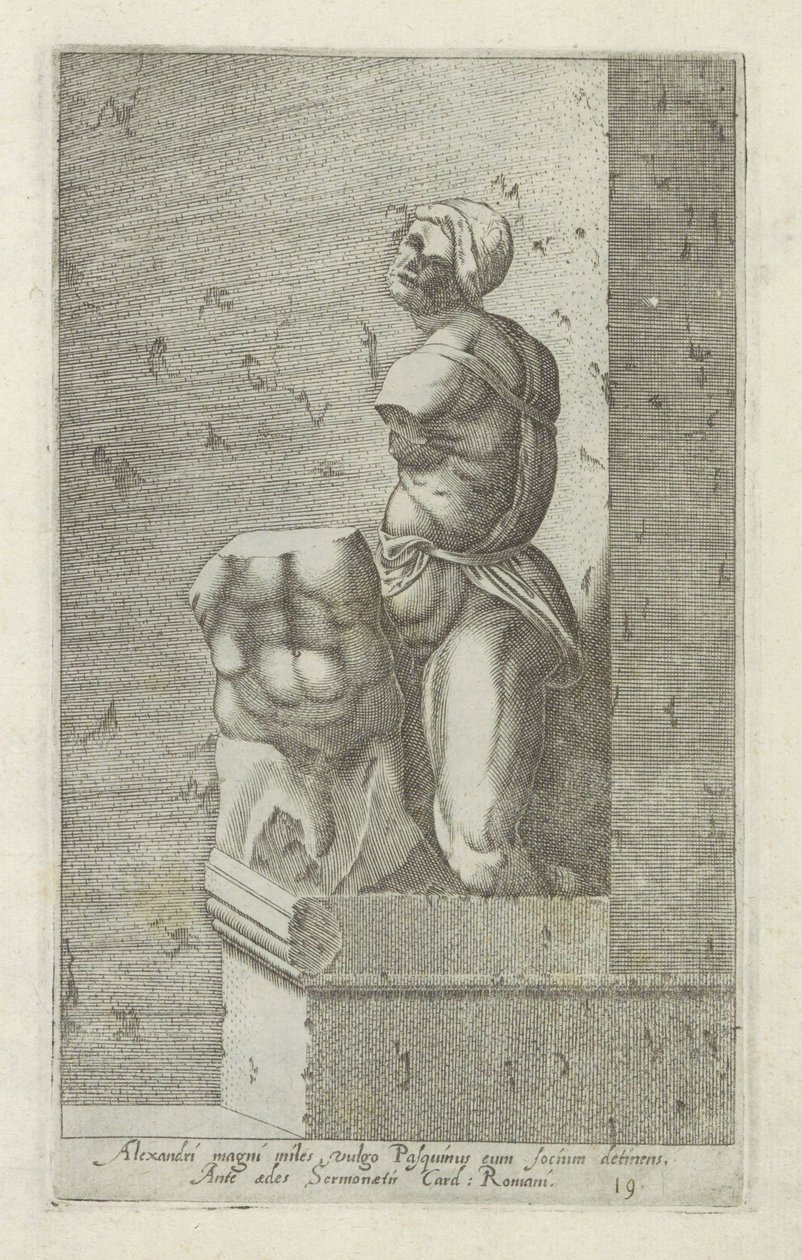 Sculptuur van Pasquino door Anonymous