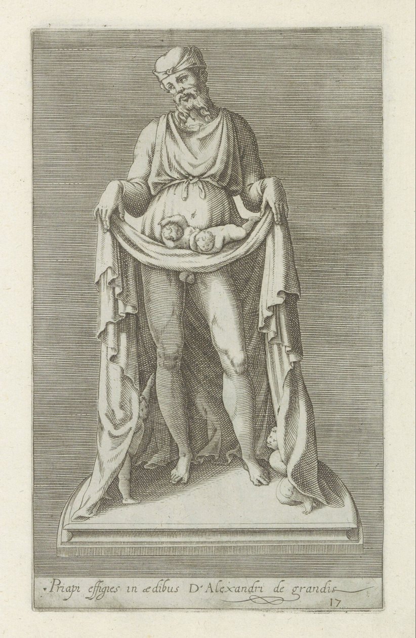 Sculptuur van Priapus door Anonymous