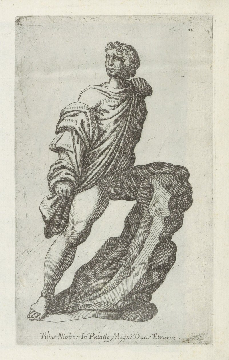 Sculptuur van een zoon van Niobe door Anonymous