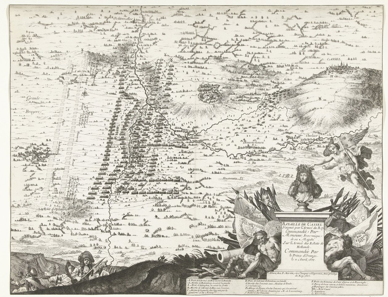 Slag bij Kassel, 1677 door Anonymous