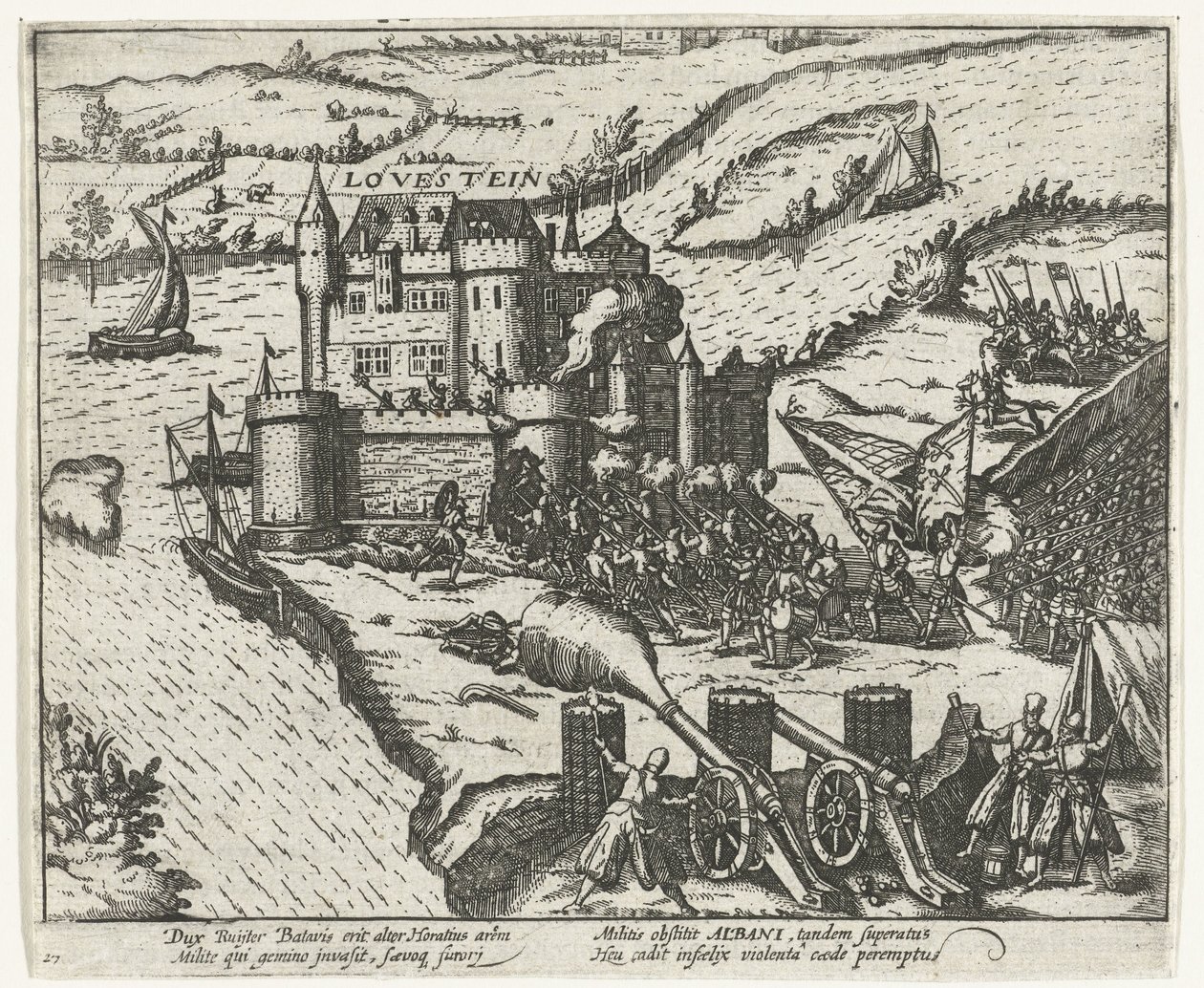 Slot Loevestein door Herman de Ruiter ingenomen, 1570 door Anonymous