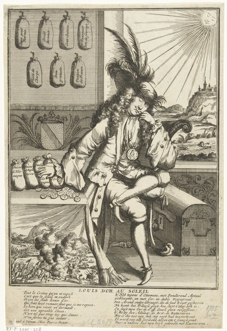 Spotprent op Lodewijk Willem van Baden-Baden, 1705 door Anonymous