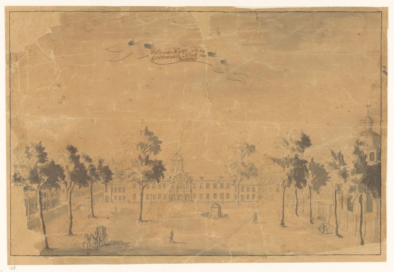 Stadhuis en kerk van Batavia 