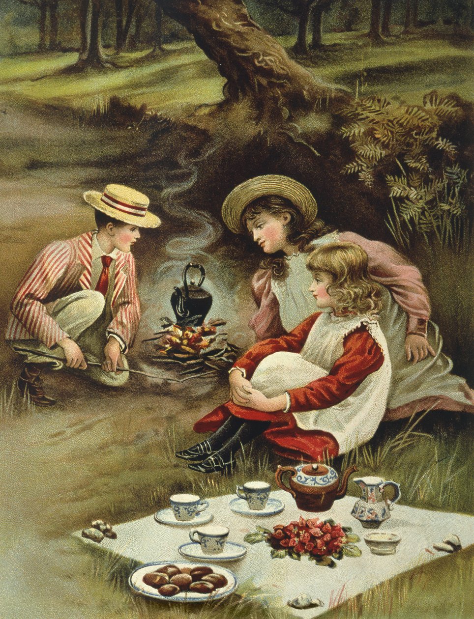 De picknick van de kinderen door Anonymous