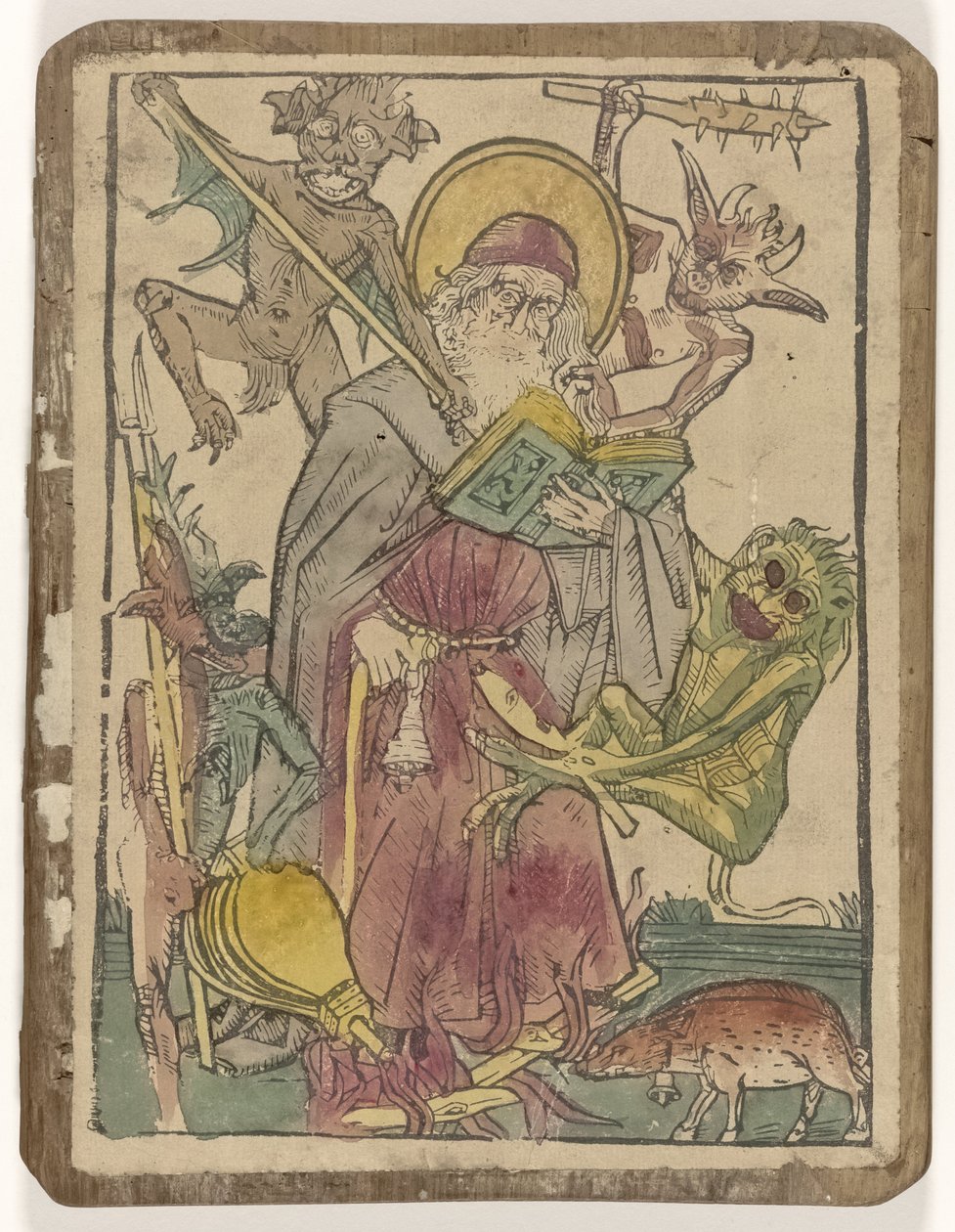 De verzoeking van de heilige Antonius door Anonymous