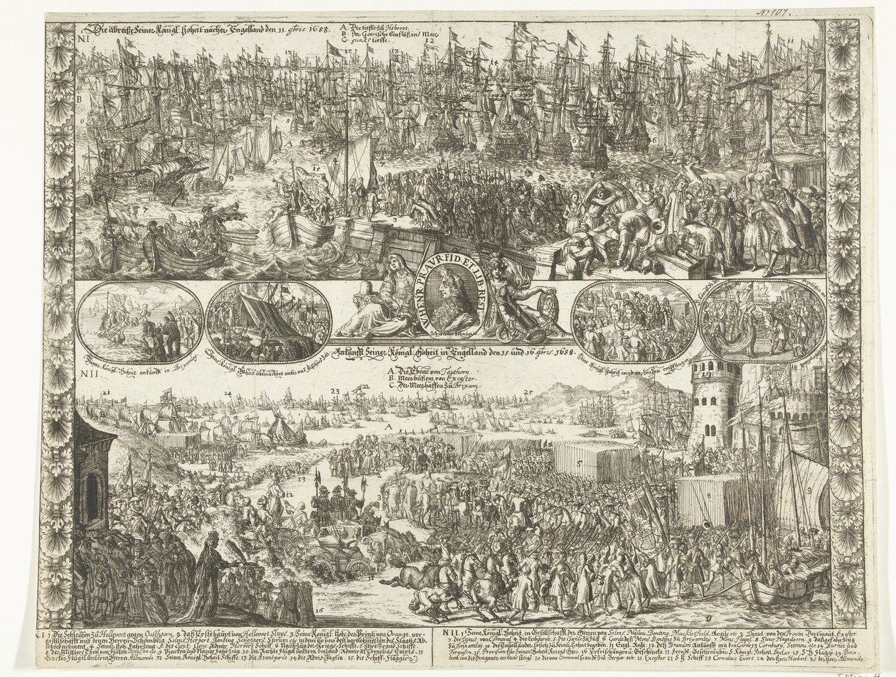 Tocht van Willem III naar Engeland, 1688 door Anonymous