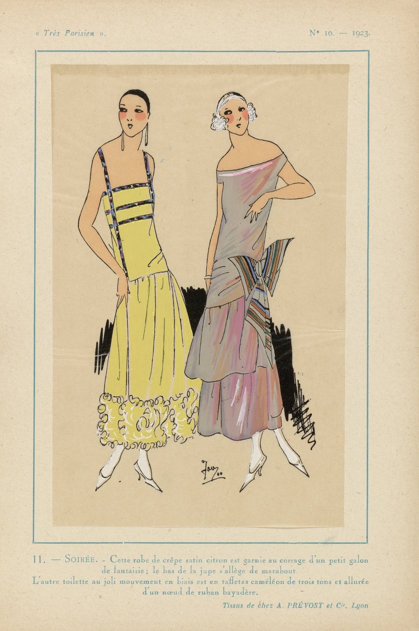 Très Parisien, 1923, No 10: 11. - SOIRÉE. - Cette robe de crêpe... door Anonymous