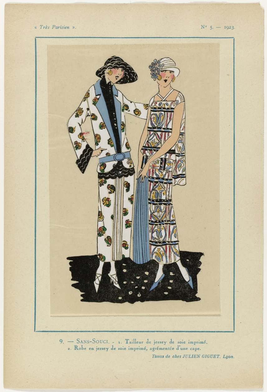 Très Parisien, 1923, No 5: 9.- SANS-SOUCI. 1. Tailleur de jersey... door Anonymous