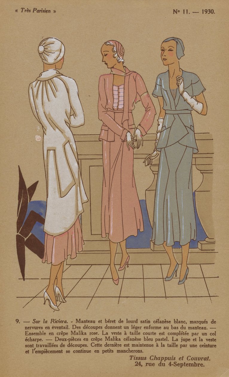 Très Parisien, 1930, No. 11: 9. - Sur la Riviera... door Anonymous