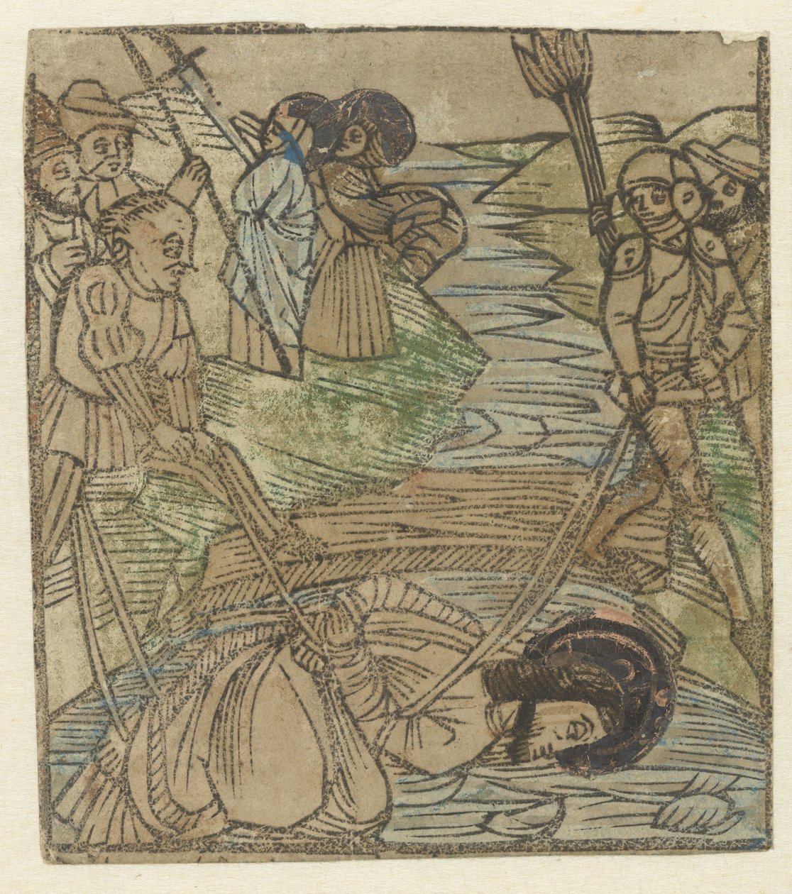 Val van Christus in de beek van Cebron door Anonymous