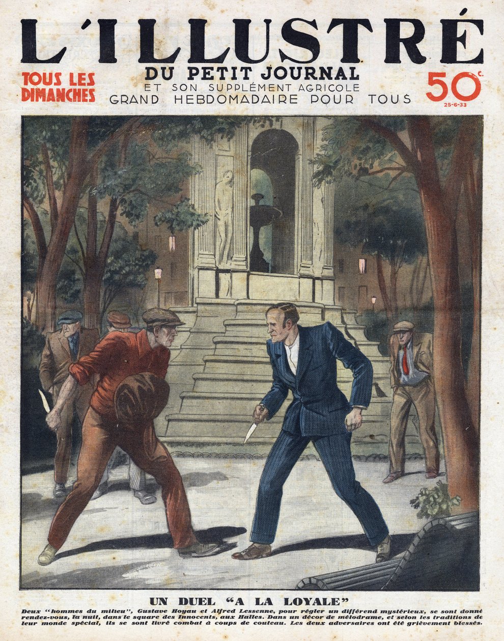 Een eerlijke duel: Gustave Hoyau en Alfred Lessene ontmoetten elkaar 