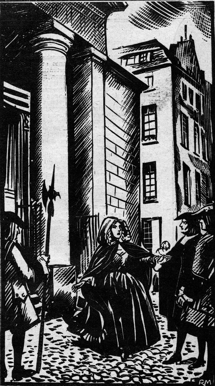 Gifaffaire onder koning Lodewijk XIV tussen 1672 en 1692: de arrestatie van Catherine Deshayes, vrouw Monvoisin en bijgenaamd La Voisin (1640-1680) door Gabriel Nicolas de La Reynie. Illustratie uit "Le Petit Journal Illustré" 1931 door Anonymous Anonymous